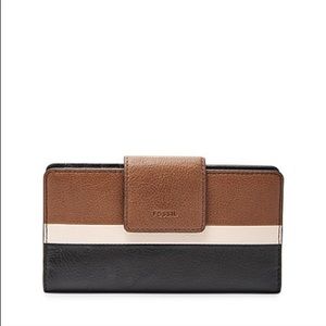 Fossil Emma RFID Tab Clutch Wallet NWT